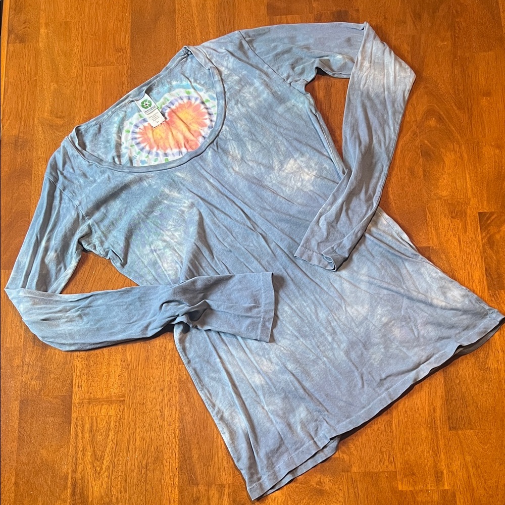 Alternative Earth Tie-dye Long Sleeve 100% Cotton Tee Size XL